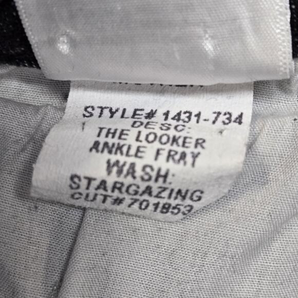 Mother Jeans Womens 28 The Looker Ankle Fray Stargazing Black Charcoal Gray Crop - Picture 10 of 13